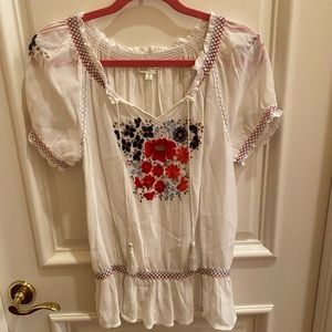 Urban Outfitter Peasant Blouse in white